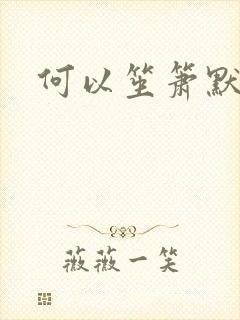 何以笙箫默小说