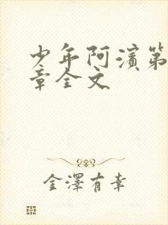 少年阿滨第13章全文