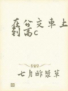 在公交车上被弄到高c