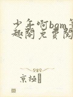 少年啊bgm笔趣阁免费阅读全文下载