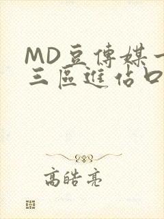 MD豆传媒一二三区进站口