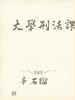 大学刑法课