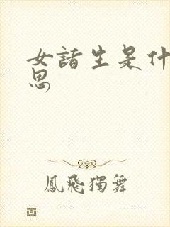 女诸生是什么意思