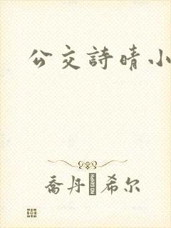 《公交诗晴小说》小说封面