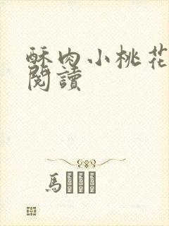 酥肉小桃花全文阅读