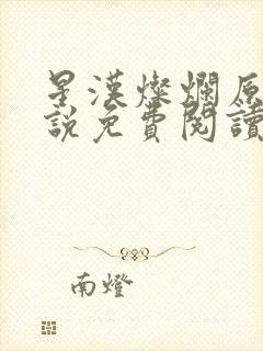 星汉灿烂原著小说免费阅读