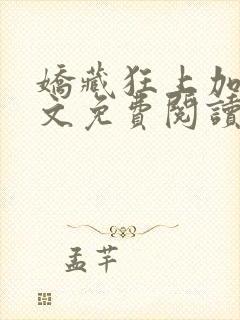 娇藏狂上加狂全文免费阅读笔趣阁