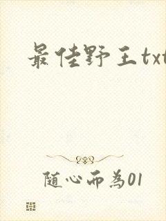 最佳野王txt