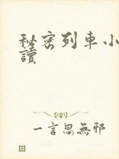 秘密列车小说阅读