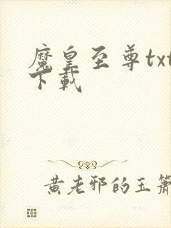 魔皇至尊txt下载