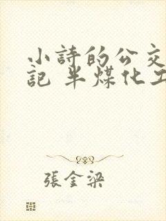 小诗的公交车日记 半煤化工封面