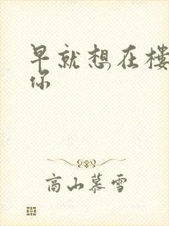 早就想在楼梯要你