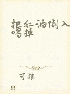 把红酒倒入b里喝掉