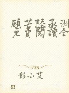 顾芒陆承洲小说免费阅读全文免费阅读下载封面