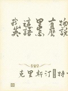 我这里有物资用英语怎么说