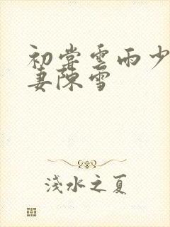 初尝云雨少妇人妻陈雪