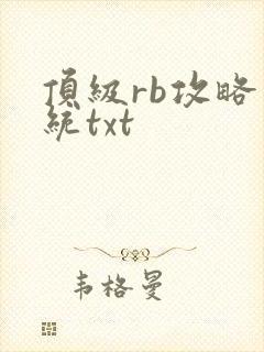 顶级rb攻略系统txt封面