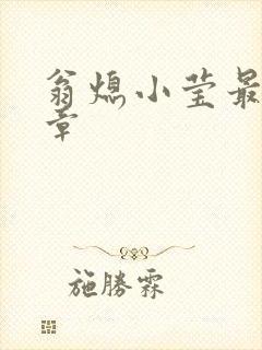 翁熄小莹最新节章