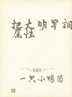 把大明星调成专属性