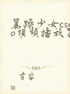 暴躁少女csgo视频播放器推荐