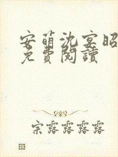 安萌沈宴昭小说免费阅读