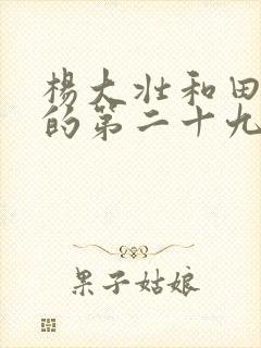 杨大壮和田桂花的第二十九