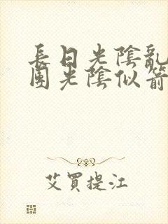 长日光阴乱作一团光阴似箭笔渺