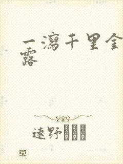 一泻千里金银花露