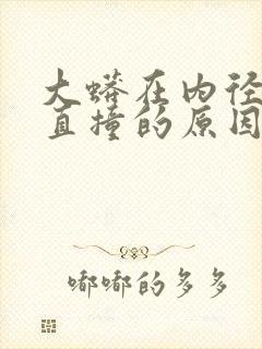 大蟒在内径横冲直撞的原因