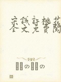 宋钱许桃花小说全文免费阅读