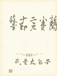 苏十二小说最新章节免费阅读全文