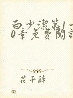 白少洁第1一40章免费阅读