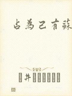 占为己有苏静初