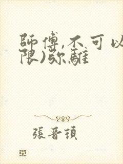 师傅,不可以(限)弥骓封面