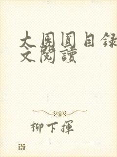 大团圆目录及全文阅读