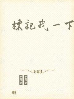 《标记我一下》小说封面
