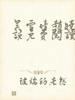 吴雪晴赵晓东小说免费阅读