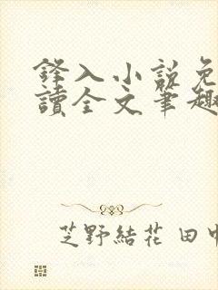 锋入小说免费阅读全文笔趣阁