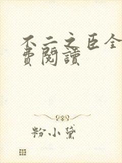 不二之臣全文免费阅读