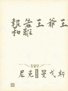 报告王爷王妃要和离