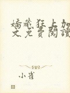 娇藏狂上加狂全文免费阅读笔趣阁