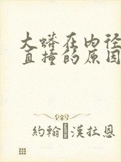 大蟒在内径横冲直撞的原因