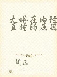 大蟒在内径横冲直撞的原因