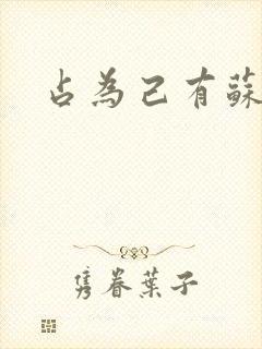 占为己有苏静初