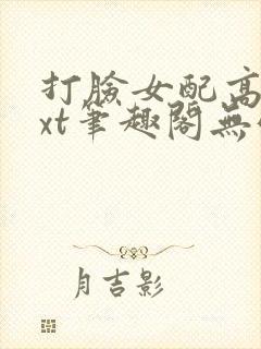 打脸女配高攀txt笔趣阁无弹窗