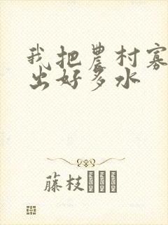我把农村寡妇日出好多水