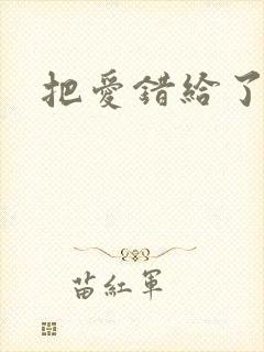 把爱错给了你