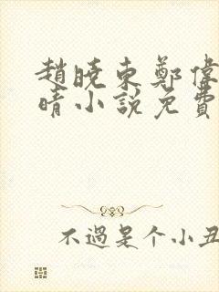 赵晓东郑伟吴雪晴小说免费阅读