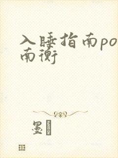 《入睡指南po况南衡》小说封面