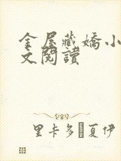 金屋藏娇小说全文阅读